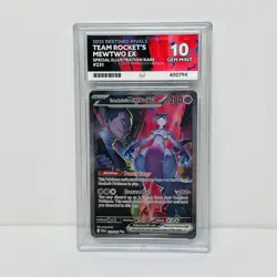 Pokemon TCG Team Rockets Mewtwo Destined Rivals 231/182 Ace 10 PERFECT SUBGRADES - Image 1