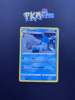 Pokemon TCG Glaceon SWSH192 Black Star Promo Holo ( WITH SWIRL BY TAIL ) LP. - Image 1