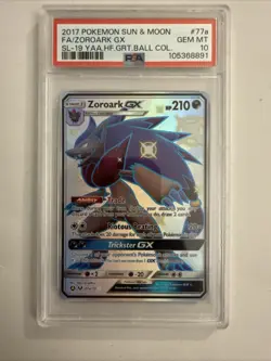 PSA 10 ZOROARK GX 77A/73 FULL ART SHINY SHINING LEGENDS COLLECTION POKEMON ✨ - Image 1