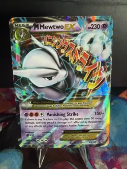 M Mewtwo EX 63/162 XY Breakthrough Ultra Rare Pokemon TCG - Image 3