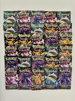 30x Paldean Fates Factory Sealed Booster Pack Lot of 30 Pokemon TCG - Image 1