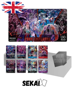 ONE PIECE CARD GAME ENGLISH VERSION 2ND YEAR ANNIVERSARY SET - 8 PROMO + PLAYMAT - Image 1