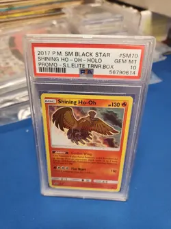 2017 Pokemon Black Star Promo #SM70 Shining Ho-Oh-Holo Promo PSA 10 - Image 1