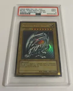 Blue-Eyes White Dragon SDK-001 Ultra Rare 1st Edition PSA 9 MINT - Image 2