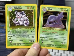 Nidoking 11/130 Base Set 2 Muk 13/62 Fossil 1999 Vintage Pokemon Card Lot WOTC - Image 1