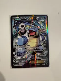 Pokemon TCG Blastoise EX XY122 Holo Black Star Promo Full Art XY Holo Rare - Image 2