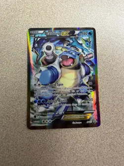Pokemon TCG Blastoise EX XY122 Holo Black Star Promo Full Art XY Holo Rare - Image 1