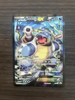 Pokemon TCG Blastoise EX XY122 Holo Black Star Promo Full Art XY Holo Rare - Image 1