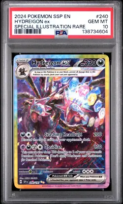 2024 POKEMON SSP EN-SURGING SPARKS SPECIAL ILLUSTRATION RARE HYDREIGON EX PSA 10 - Image 1