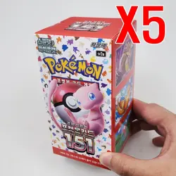 5 Boxes + Event Pokemon Card Scarlet&Violet 151 Booster sv2a sealed Korean ver - Image 3