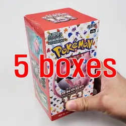 5 Boxes + Event Pokemon Card Scarlet&Violet 151 Booster sv2a sealed Korean ver - Image 5