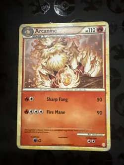 Arcanine HeartGold SoulSilver Non-Holo Rare Card 1/123 2010 Edition - Image 1