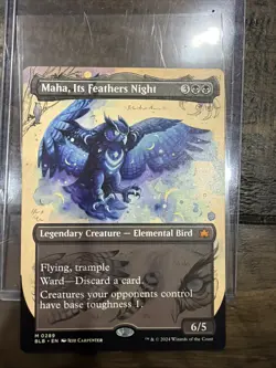 MTG Maha, Its Feathers Night Borderless Bloomburrow MTG Mythic Card 289 - Image 1