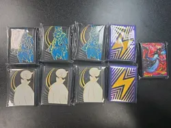 Lot Of 9 Pokemon ETB Mixed Card Sleeves SEALED Mega Evolution Phantasmal Surging - Image 1