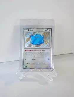 Pokemon TCG Ditto Paldean Fates Shiny Holo Rare Card 201/091 - Image 1
