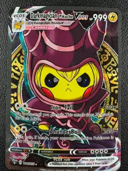 Dark Magician (YuGiOh) Pikachu Poncho Cosplay Holo Custom Card - Image 1