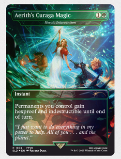 Aerith's Curaga Magic (FOIL) Unplayed NM MTG Final Fantasy Secret Lair Grimoire - Image 1