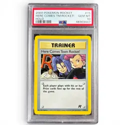 2000 Pokemon Team Rocket Here Comes Team Rocket! Holo #15 PSA 10 GEM MINT 🚀 - Image 1