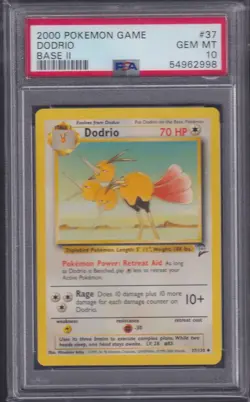 DODRIO - 2000 Pokemon Game Base II #37, PSA 10 - Image 1