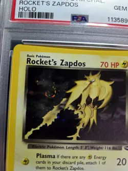 Pokemon Gym Challenge Rocket’s Zapdos Unlimited PSA 10 *SWIRL* - Image 3
