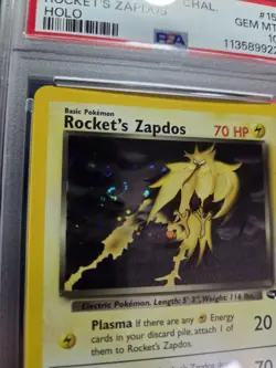 Pokemon Gym Challenge Rocket’s Zapdos Unlimited PSA 10 *SWIRL* - Image 4