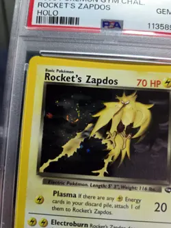 Pokemon Gym Challenge Rocket’s Zapdos Unlimited PSA 10 *SWIRL* - Image 5