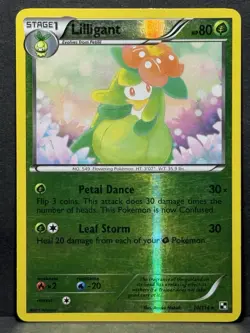 Pokemon TCG Lilligant Reverse Holo Black White 10/114 MP - Image 1