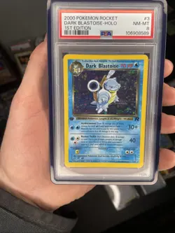 Pokemon Dark Blastoise Holo Rare 1st Edition #3 PSA 8 NM-Mint (Foot Swirl) - Image 3