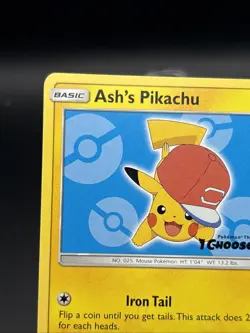 Pokemon Ash's Pikachu SM114 Promo Regular 2017 Pokemon TCG English 70 HP - Image 5