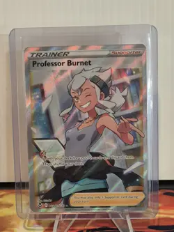 Professor Burnett Pokemon TCG Full Art Holo Rare Silver Tempest TG26/TG30 - NM - Image 1