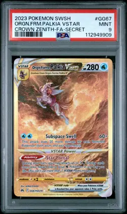 Palkia VSTAR GG67/GG70 Alt Art Crown Zenith Galarian Pokemon PSA 9 Mint - Image 1