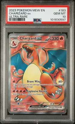 2023 POKEMON MEW EN-151 ULTRA RARE #183 CHARIZARD EX PSA 10 - Image 1