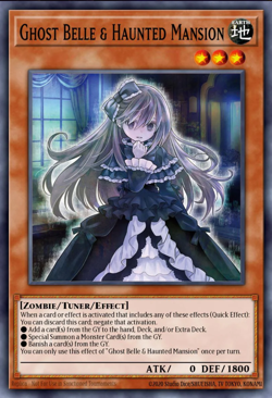 Yugioh! 3x Ghost Belle & Haunted Mansion Phantom Revenge PHRE-EN043 PREORDER - Image 1