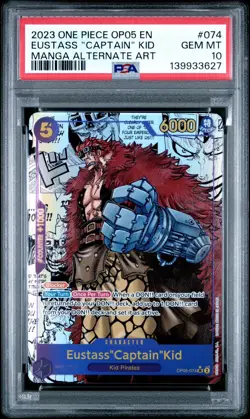 2023 ONE PIECE AWAKENING OF THE NEW ERA MANGA ALT ART EUSTASS CAPTAIN KID PSA 10 - Image 1