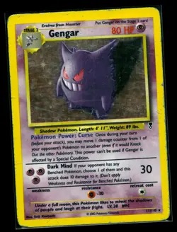 Pokemon Gengar TCG Legendary Collection Holo Card 11/110 Rare HP - Image 1
