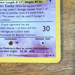 Pokemon Gengar TCG Legendary Collection Holo Card 11/110 Rare - Image 4