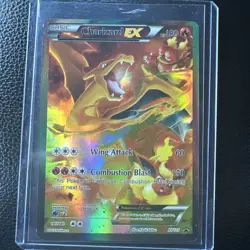 Pokemon Charizard EX XY121 Black Star Promo Full Art Holo Card MP Miss Print - Image 1