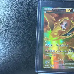Pokemon Charizard EX XY121 Black Star Promo Full Art Holo Card MP Miss Print - Image 3