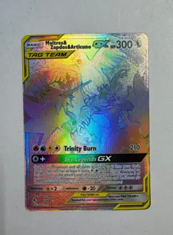 2019 Pokemon Moltres & Zapdos & Articuno GX Hidden Fates 69/68 Secret - Image 1