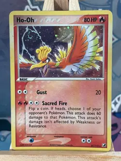 Ho-Oh 27/115 Holo Rare EX Unseen Forces Pokemon Card LP - Image 1