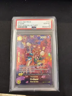 O - Nami One Piece TCG 2024 SP Alt Art PSA 10 #101 500 Years in the Future OP-07 - Image 1