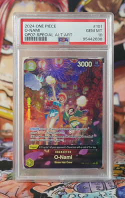 O-Nami SP OP07 500 Years In The Future One Piece TCG English PSA 10 Alt Art - Image 1