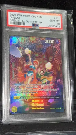 O-Nami SP OP07 500 Years In The Future One Piece TCG English PSA 10 Alt Art - Image 1