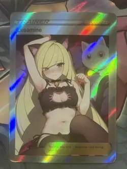Pokemon Lusamine Anime Waifu Custom DIY Trainer Art Sexy Pokemon card - Image 2