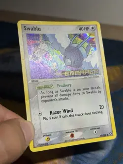 Swablu 67/106 2005 EX Emerald Pokemon Card Reverse Holo Foil Common Stamped MP - Image 4