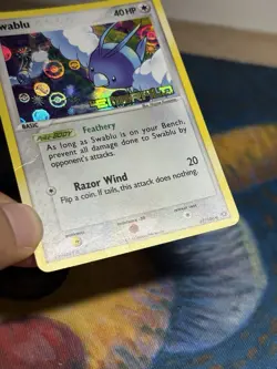 Swablu 67/106 2005 EX Emerald Pokemon Card Reverse Holo Foil Common Stamped MP - Image 5