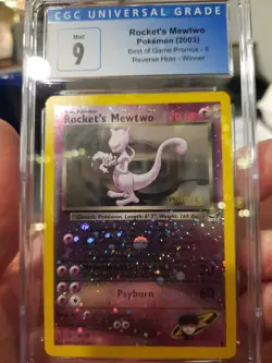 Rocket's Mewtwo Cgc 9 Mint Winner Best Of Game Promos 8 2003 Reverse Holo Card - Image 1
