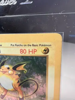 Pokemon TCG Raichu Base Set Holo Shadowless Rare Card 14/102 Vintage WOTC - Image 3