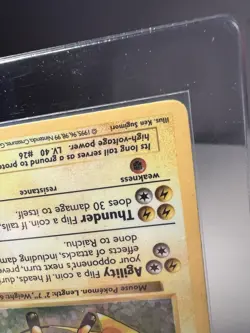 Pokemon TCG Raichu Base Set Holo Shadowless Rare Card 14/102 Vintage WOTC - Image 4
