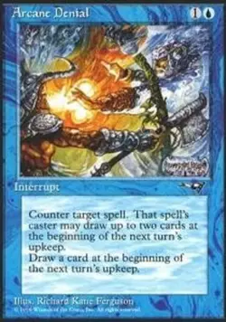 MTG Arcane Denial (Axe), Alliances, Heavily Played, English - Image 1